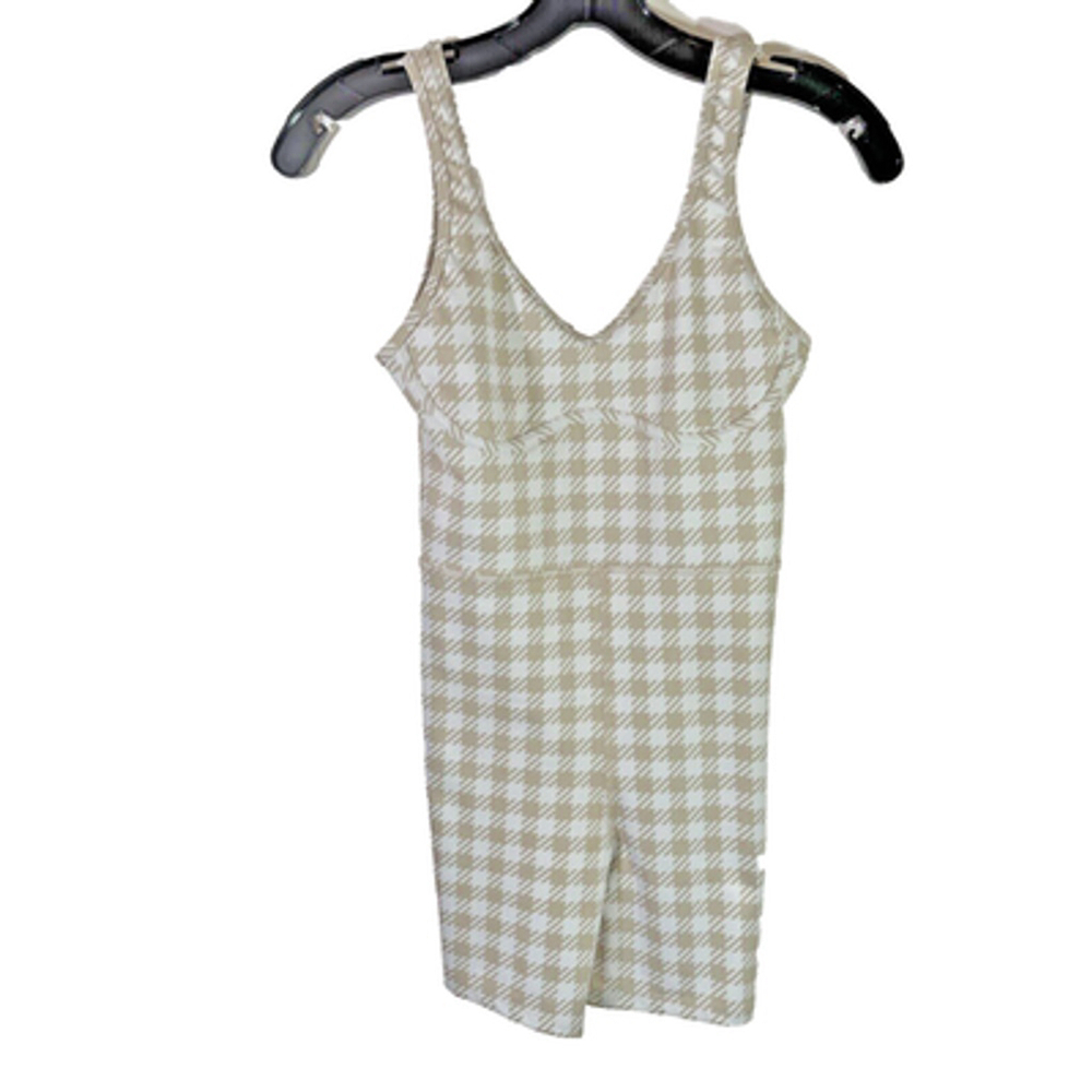 NWT Beach Riot Sport Jada Taupe Houndstooth One Piece Sz S - Picture 4 of 9